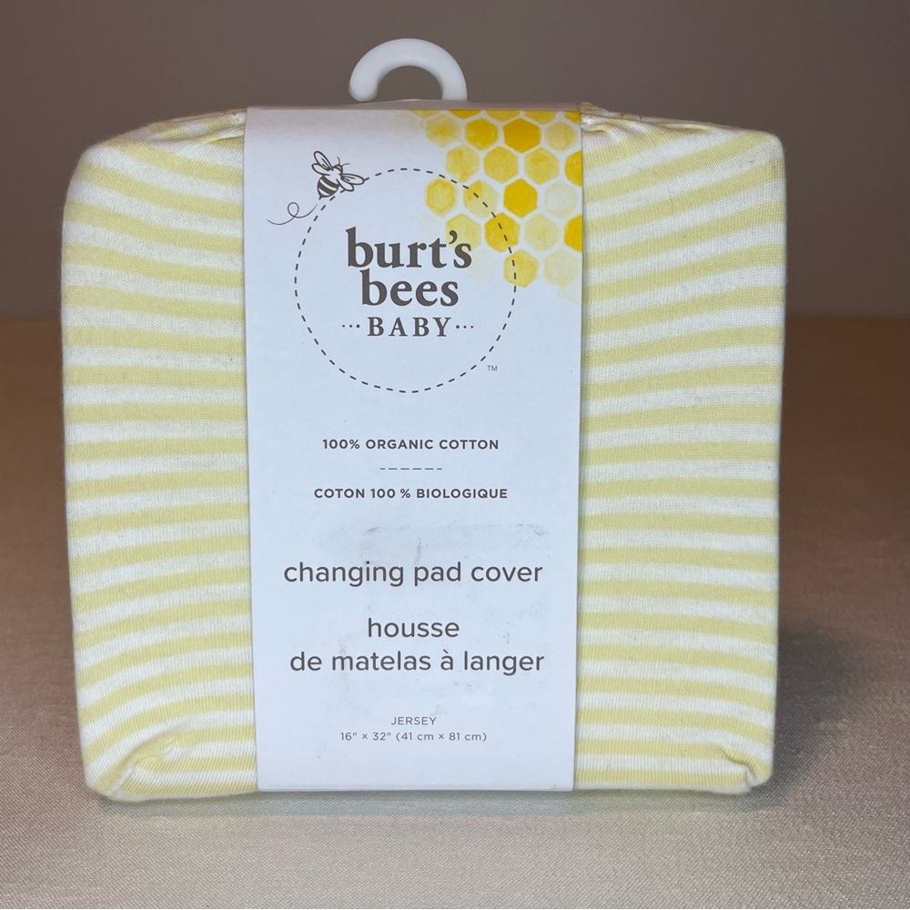 Burt's Bees Baby Changing Pad Cover, Sunshine Yellow NWT